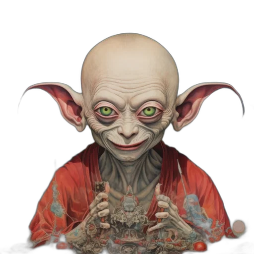face, staff, creature, mask transparent PNG cut-out