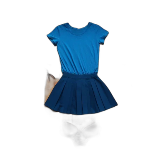 dress, 3d render, concept art, blue transparent PNG cut-out