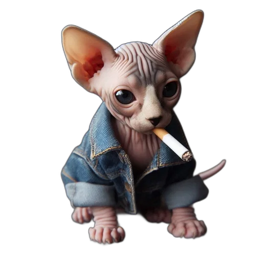 jacket, animal, creature, 3d render transparent PNG cut-out