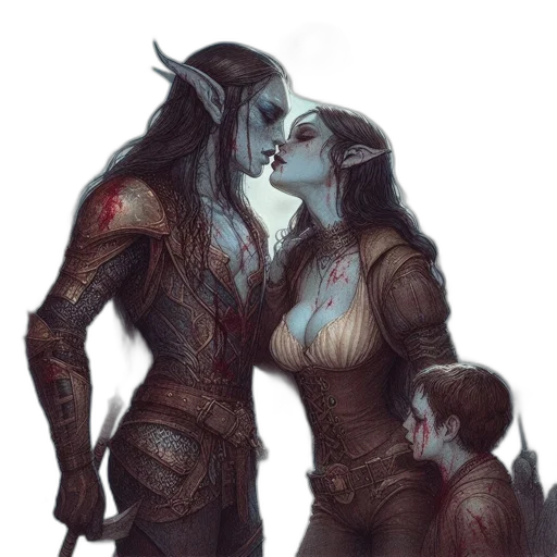 fantasy art, concept art, comic book art, watercolor transparent PNG cut-out