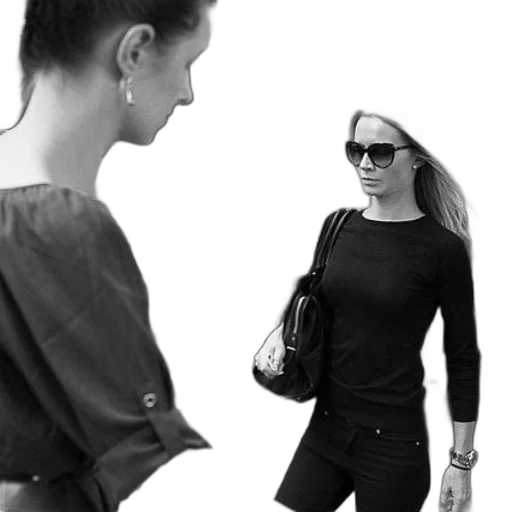 dress, jacket, city street, black transparent PNG cut-out