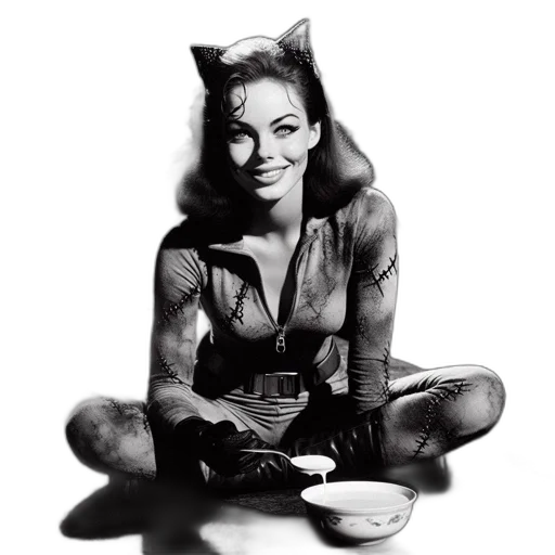 animal, woman, wearing, cat transparent PNG cut-out