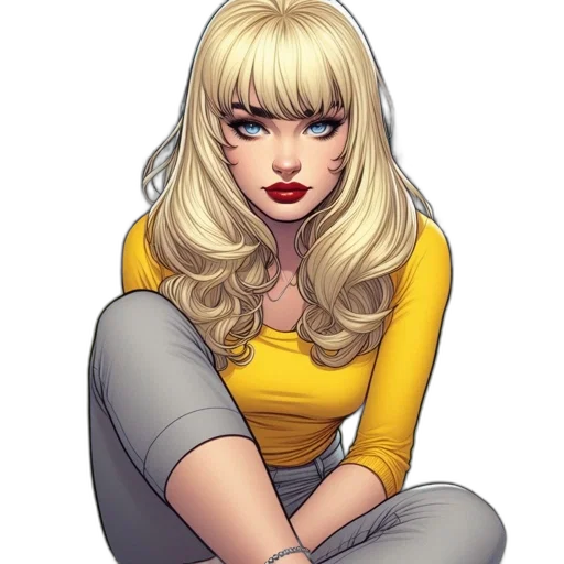face, comic book art, cartoon, concept art transparent PNG cut-out