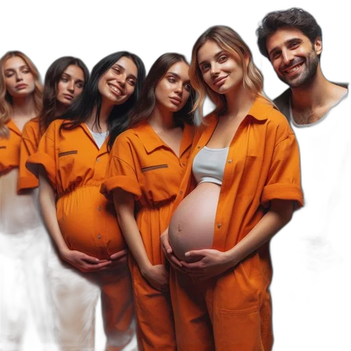 group, six, individuals, five transparent PNG cut-out