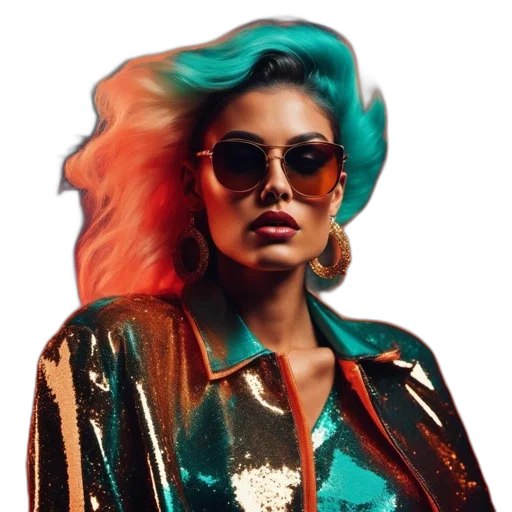 jacket, hair, crown, face transparent PNG cut-out