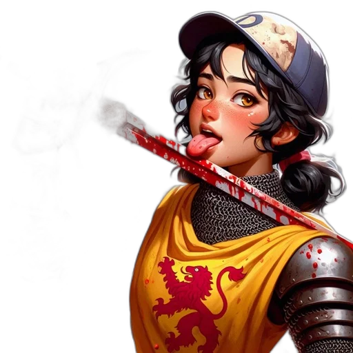 sword, staff, weapon, fantasy art transparent PNG cut-out