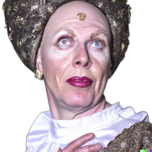 crown, hat, face, creature transparent PNG cut-out
