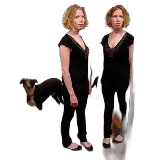 dress, staff, animal, woman transparent PNG cut-out