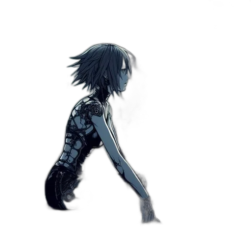 hair, creature, robot, dress transparent PNG cut-out