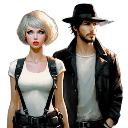hat, concept art, comic book art, fantasy art transparent PNG cut-out