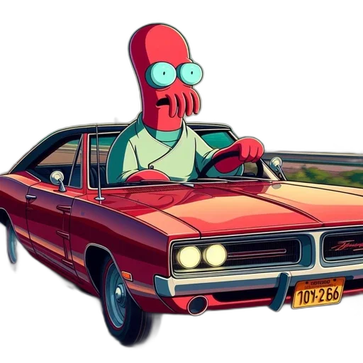 car, robot, concept art, cartoon transparent PNG cut-out