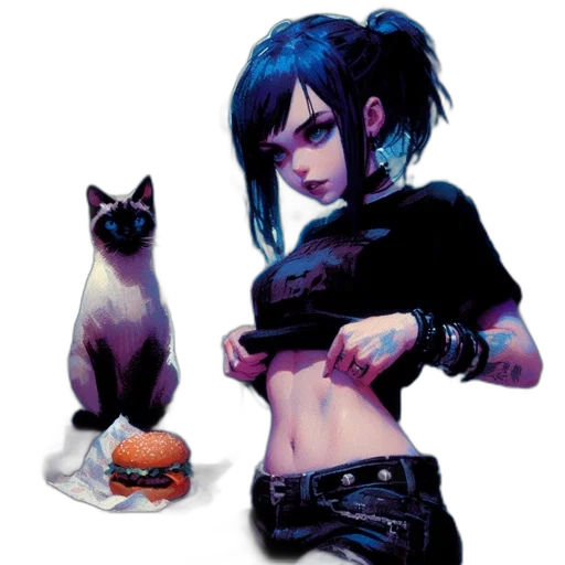 concept art, fantasy art, cyberpunk, comic book art transparent PNG cut-out
