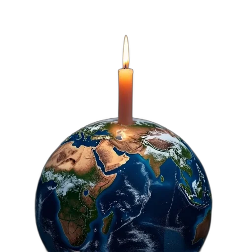 staff, outer space, candle, top transparent PNG cut-out