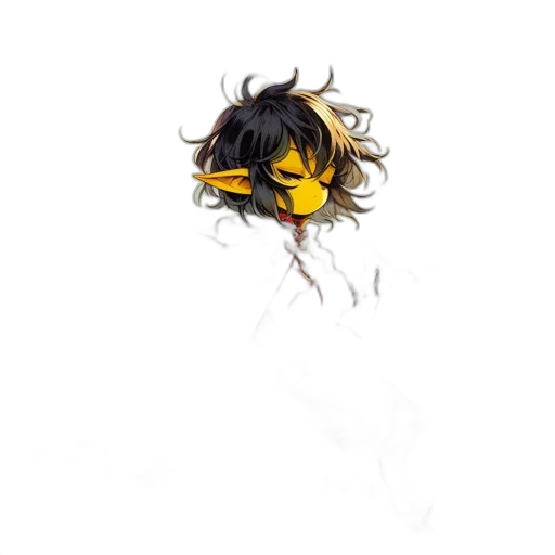 hair, mask, creature, face transparent PNG cut-out