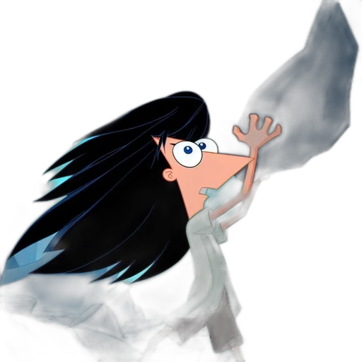 creature, hair, staff, dragon transparent PNG cut-out