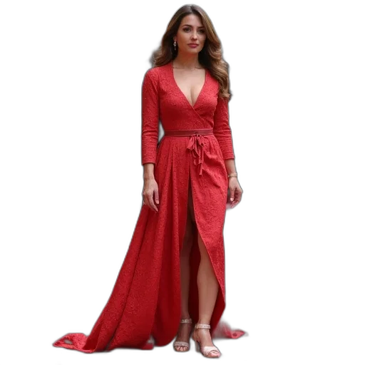 dress, red, susan, charles transparent PNG cut-out