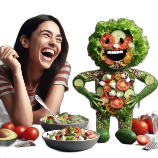 food, robot, creature, 3d render transparent PNG cut-out