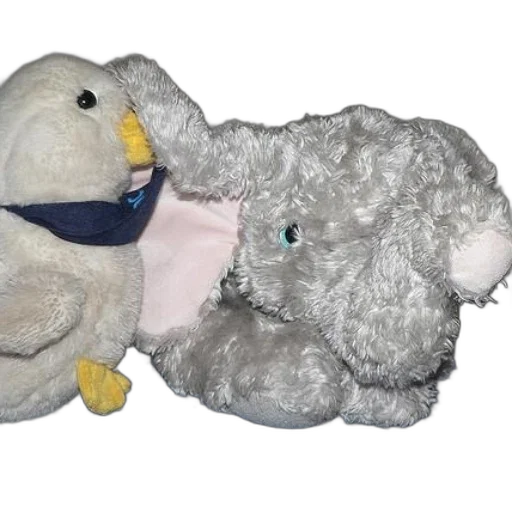stuffed, duck, elephant, sit transparent PNG cut-out