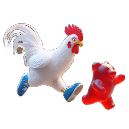 animal, 3d render, concept art, pixel art transparent PNG cut-out