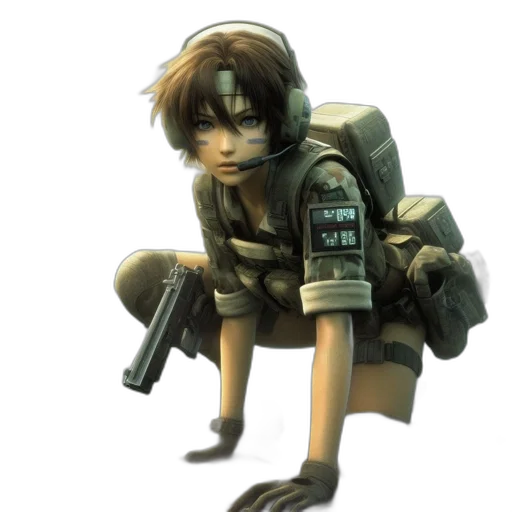 weapon, robot, jacket, concept art transparent PNG cut-out