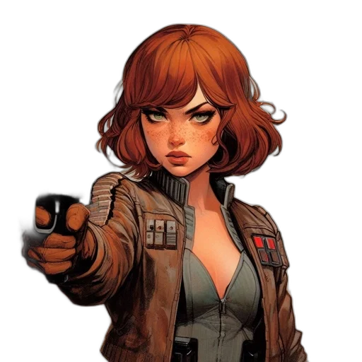 jacket, weapon, comic book art, concept art transparent PNG cut-out