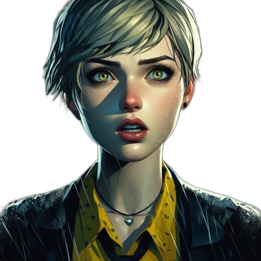 face, jacket, staff, robot transparent PNG cut-out