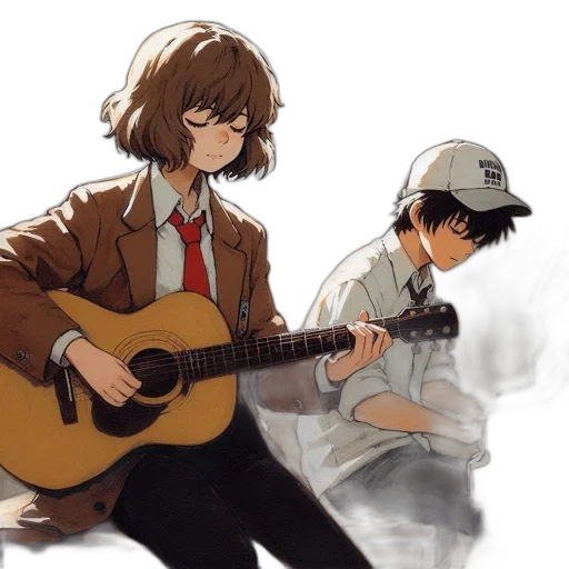 jacket, watercolor, concept art, anime transparent PNG cut-out