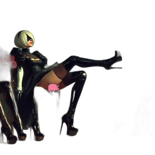 robot, mask, weapon, jacket transparent PNG cut-out