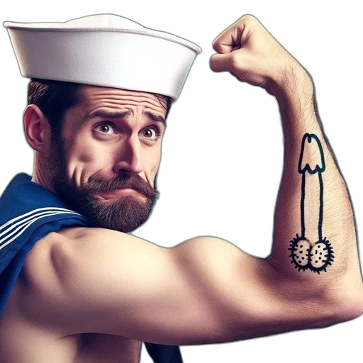 man, sailor, outfit, sporting transparent PNG cut-out