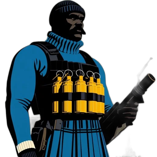 jacket, weapon, comic book art, concept art transparent PNG cut-out