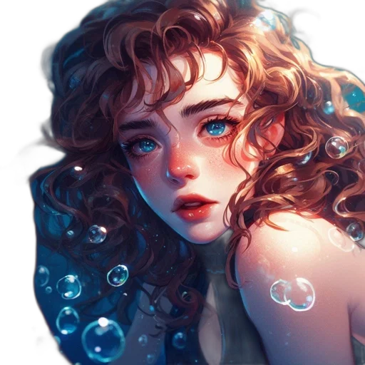 face, dress, creature, fantasy art transparent PNG cut-out