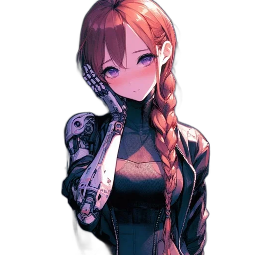robot, dress, weapon, staff transparent PNG cut-out