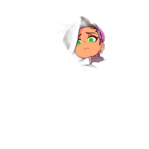 staff, face, hair, creature transparent PNG cut-out