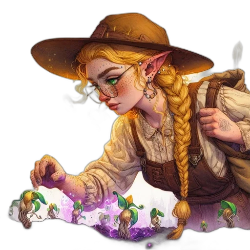 staff, fantasy art, concept art, watercolor transparent PNG cut-out