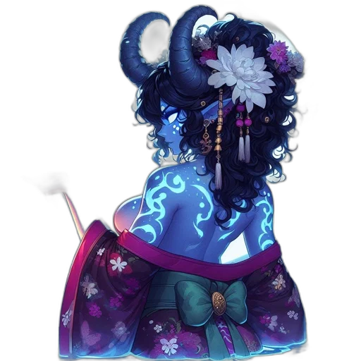 dress, staff, mask, flower transparent PNG cut-out