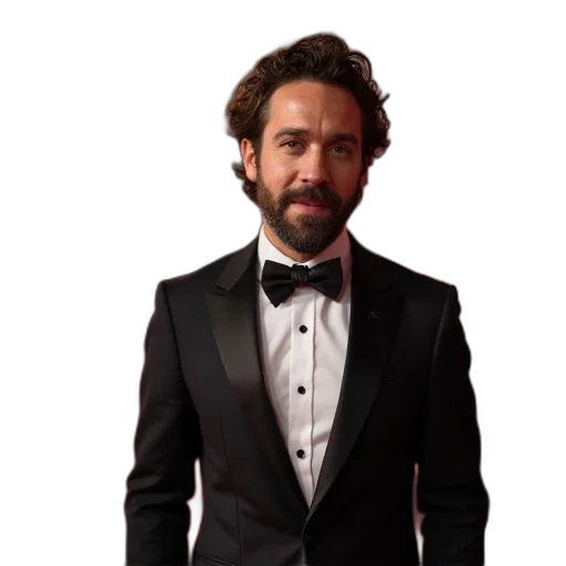 jacket, staff, hair, actor transparent PNG cut-out