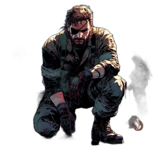 jacket, weapon, comic book art, concept art transparent PNG cut-out
