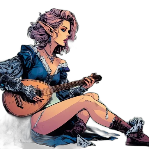 comic book art, concept art, cartoon, watercolor transparent PNG cut-out