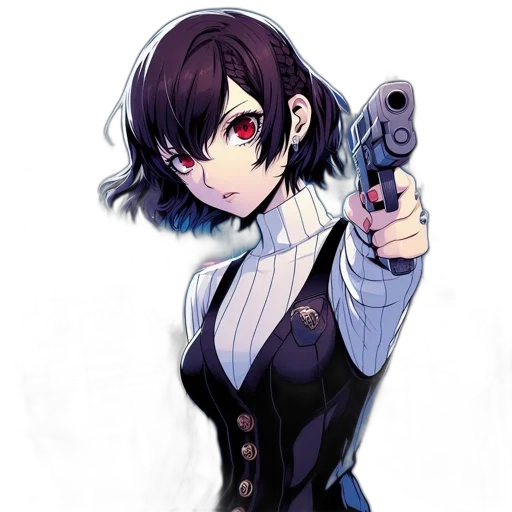 weapon, staff, jacket, face transparent PNG cut-out