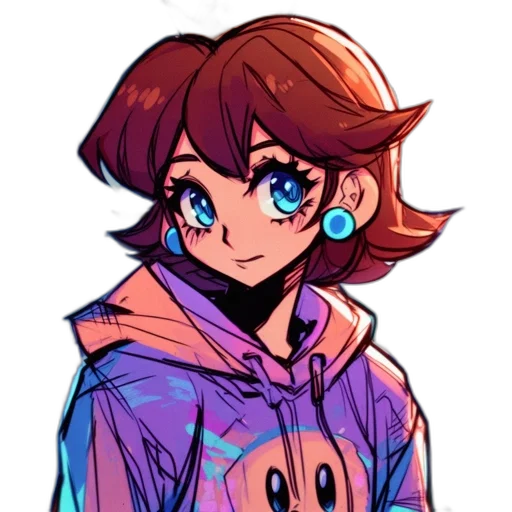 jacket, face, creature, staff transparent PNG cut-out