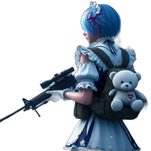 weapon, robot, staff, animal transparent PNG cut-out