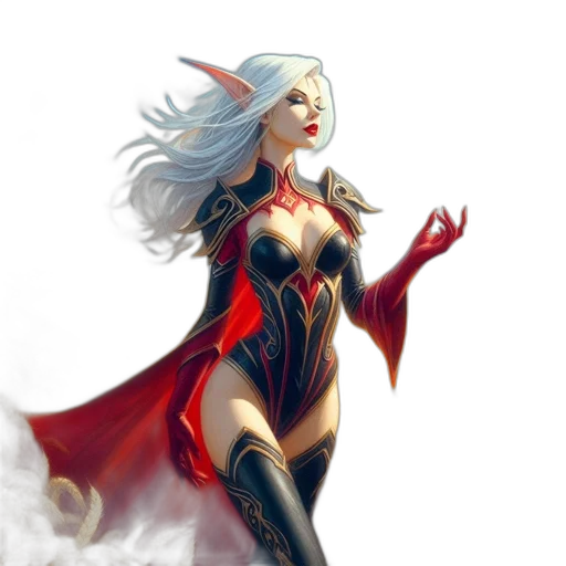 dress, fantasy art, comic book art, concept art transparent PNG cut-out