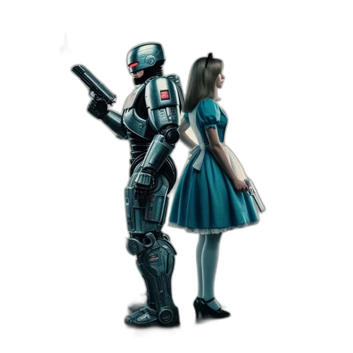 robot, dress, concept art, pixel art transparent PNG cut-out