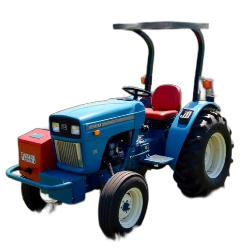 car, blue, tractor, red transparent PNG cut-out