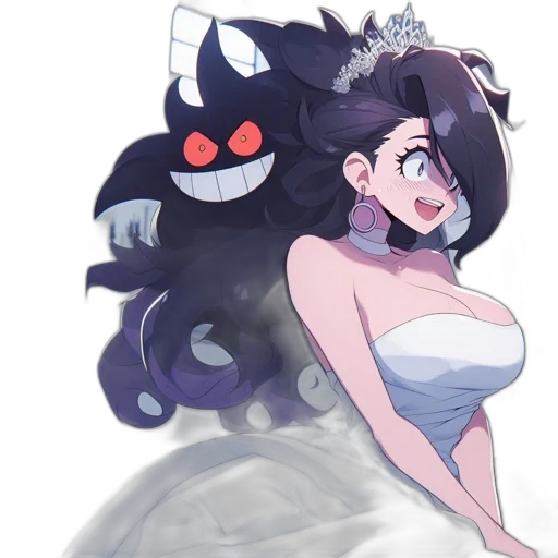 dress, creature, crown, mask transparent PNG cut-out