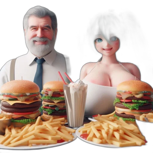 food, robot, 3d render, concept art transparent PNG cut-out