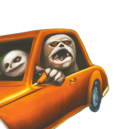 car, mask, concept art, photorealistic transparent PNG cut-out