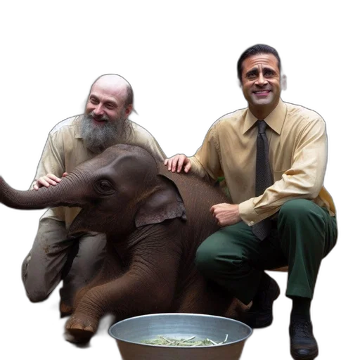 animal, creature, staff, two transparent PNG cut-out