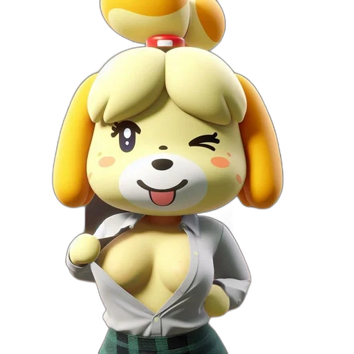 animal, staff, dress, 3d render transparent PNG cut-out