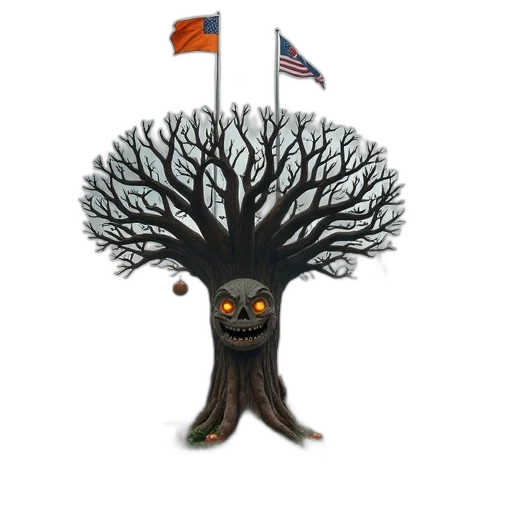 tree, crown, staff, creature transparent PNG cut-out